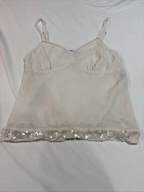 Anne Klein Suit Cami Sequins Sz 10 100% Silk